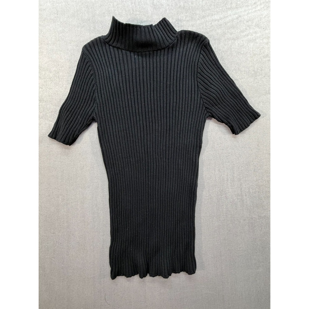 Vintage Boca Bleu Women Sweater Pullover‎ Made in USA Black Small